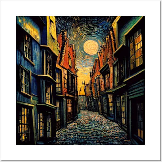 Starry Night in Diagon Alley Wall Art by Grassroots Green